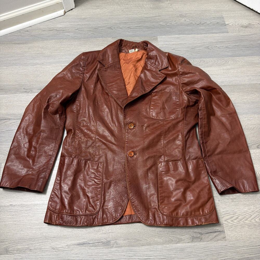 Beged-Or Vintage Men’s Size 46 Leather Jacket